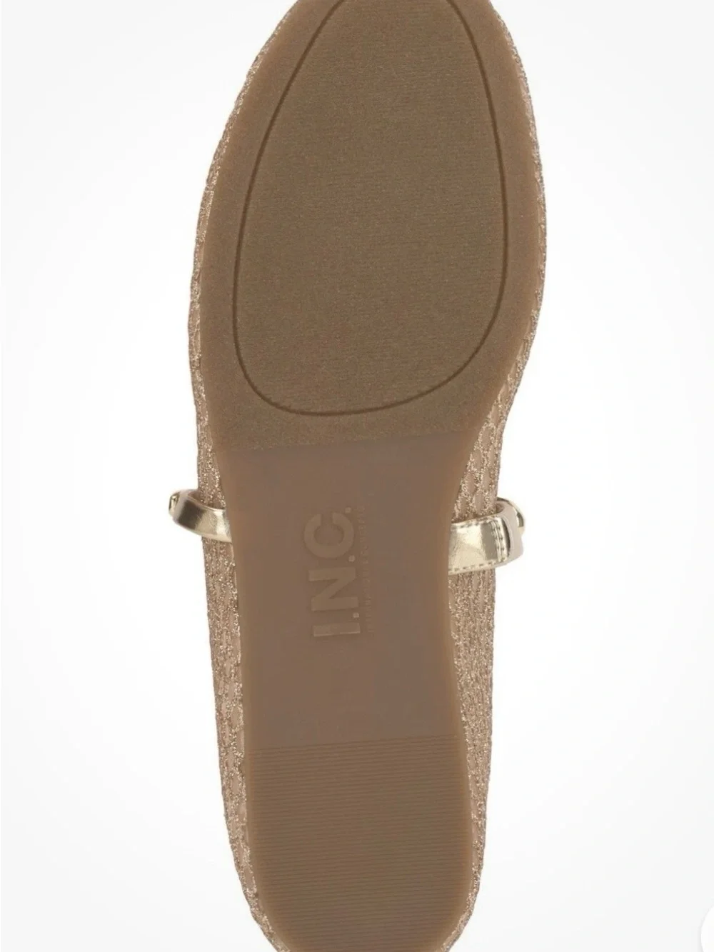 I.n.c. International Concepts Women's Rahmi Mary Jane Flats Gold Mesh